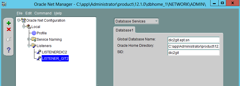 Oracle Database 12c Network configuration