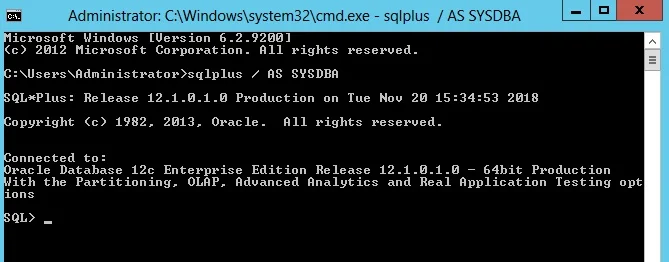 Creating an Oracle Database 12c