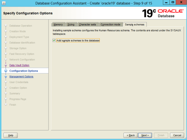 Create an Oracle Database 19c on Windows 14